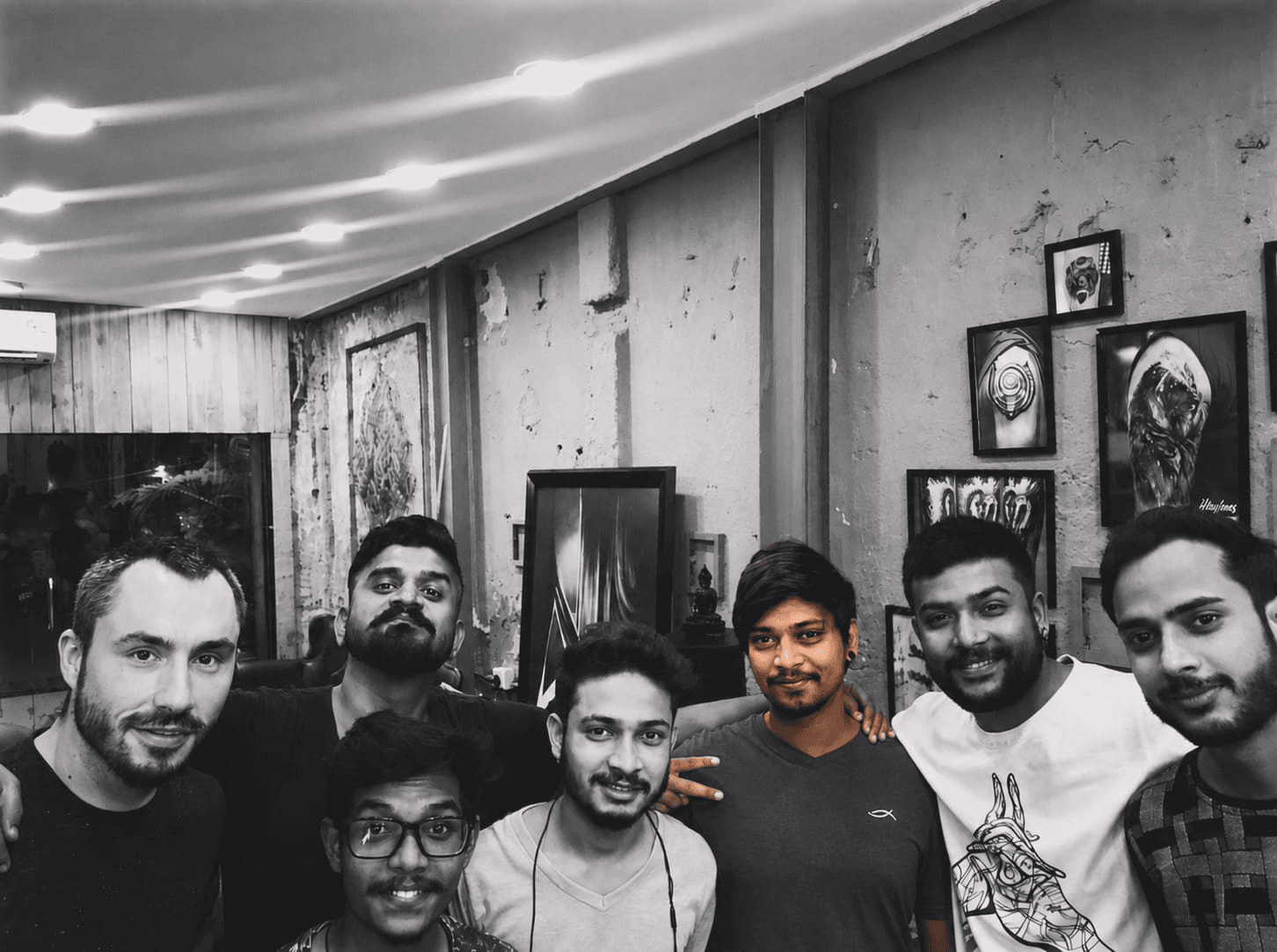 The Dream Inks team together inside their Chennai studio